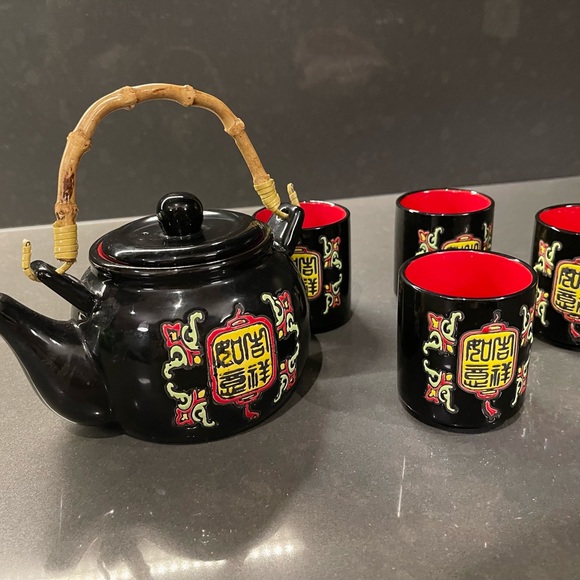 Vintage asian tea pot set - Picture 2 of 10